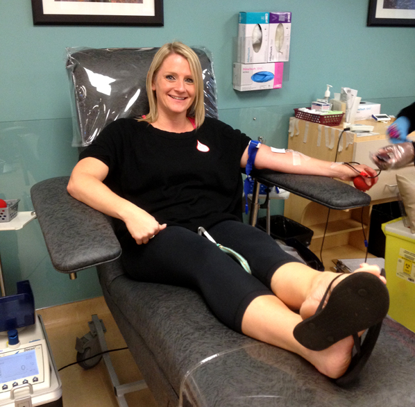 Jocelyn Donating Blood