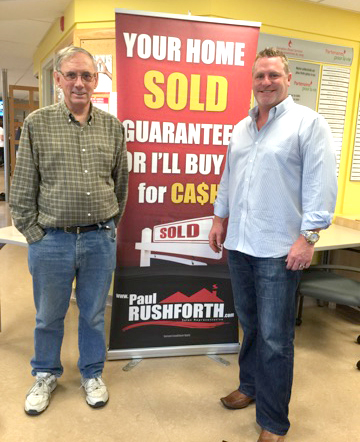 Paul Rushforth and Jim Abrams at Blood Drive Clinic